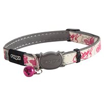 Katthalsband Rogz Glowcat Rosa Butterflies S