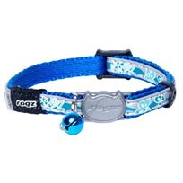 Katthalsband Rogz Nightcat blue floral S