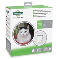 Kattdörr 4vägs Vit Petsafe Manuell Låsning