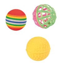 Kattleksaker 3 pack Bollar