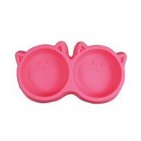 Matbar i silikon till katt Rosa