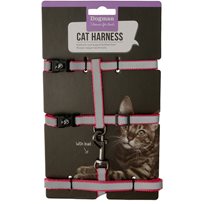 Kattsele-set Rosa med reflexband