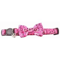 Katthalsband Paisley Rosa