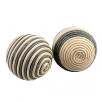 Kattleksaker Repbollar Ø4cm Grå/Beige  2pack