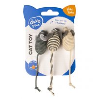 Kattleksak Repmus Grå/Beige  3pack