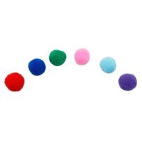 Kattleksaker Pompom boll pritax 6pack