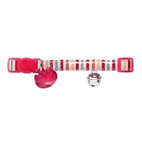 Katthalsband Glossy Stripes rosa
