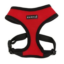 KATTSELE PUPPIA SOFT HARNESS RÖD