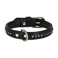 Hundhalsband Rhinestones Svart 24-28cm