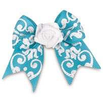 Hundrosett Printed Bows Blå