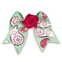 Hundrosett Printed Bows Grön
