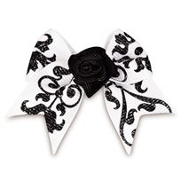 Hundrosett Printed Bows Vit/svart