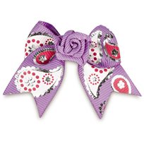 Hundrosett Printed Bows Lila