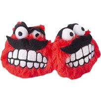 ROGZ PLUSH FLUFFY GRINZ 2-PACK RÖD