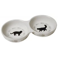 Katt matbar keramik 22 cm