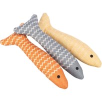 Fisk, tyg, catnip, 20 cm