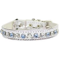 Katthalsband Rhinestone Silver