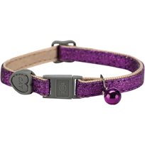 Katthalsband Glitter med hjärta Lila