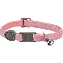 Katthalsband Glitter med hjärta Rosa