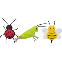 Kattleksaker insekter filt catnip