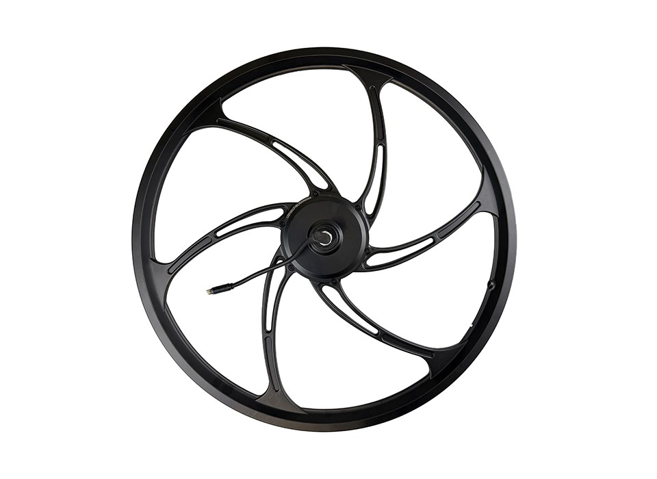 Roue arrière 24" avec moteur en magnésium/aluminium