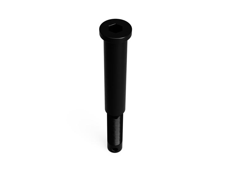 Front wheel axle with nut for Flex/Delight