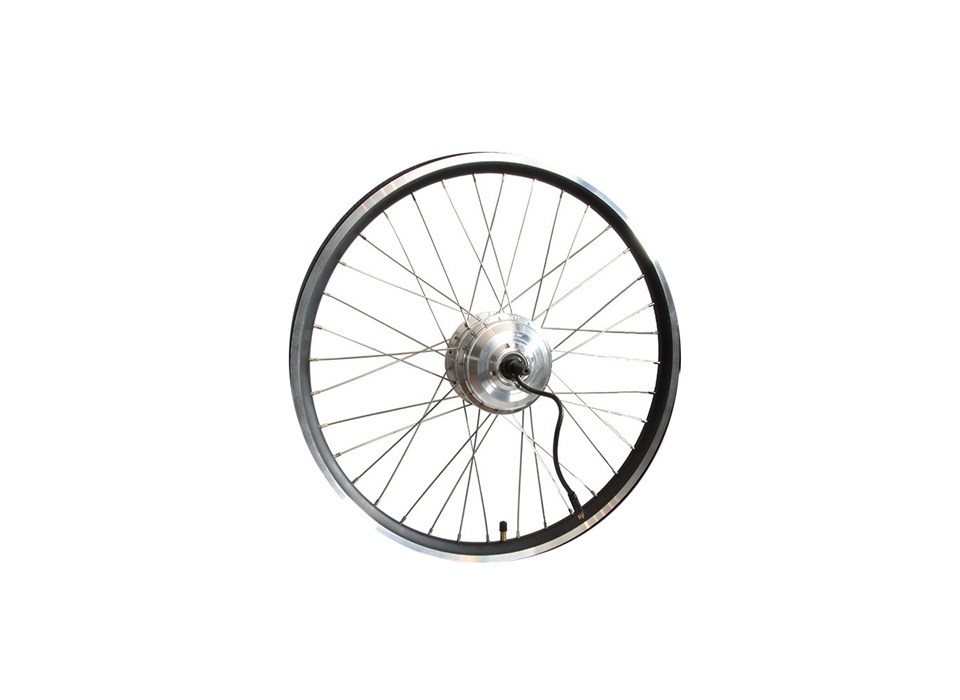 Baghjul 24" med motor, 9-pin skivebremse Bafang