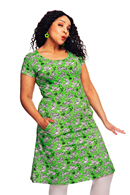 Asta dress Tigrar Grön Tiger print jersey dress