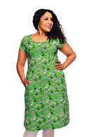 Asta dress Tigrar Grön Tiger print jersey dress