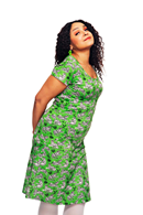 Asta dress Tigrar Grön Tiger print jersey dress