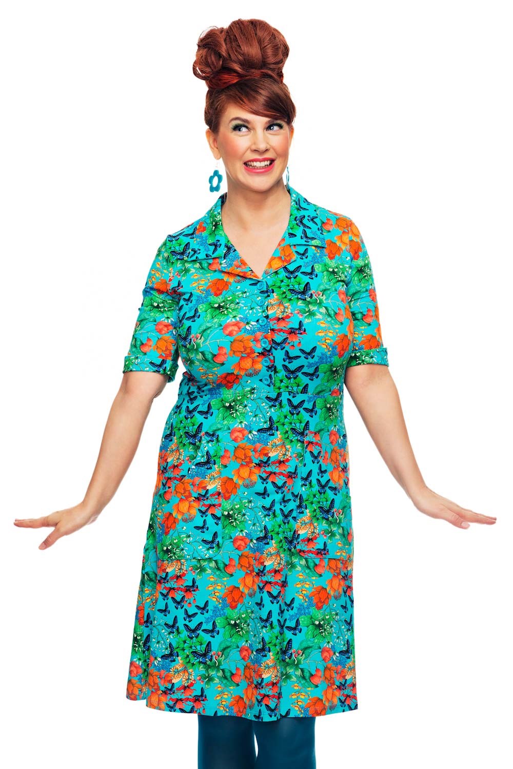 Monica dress Fjärilar