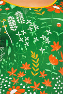 Magda dress Bladverk Grön