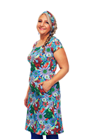 Asta dress Fågeltivoli Blå