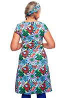 Asta dress Fågeltivoli Blå