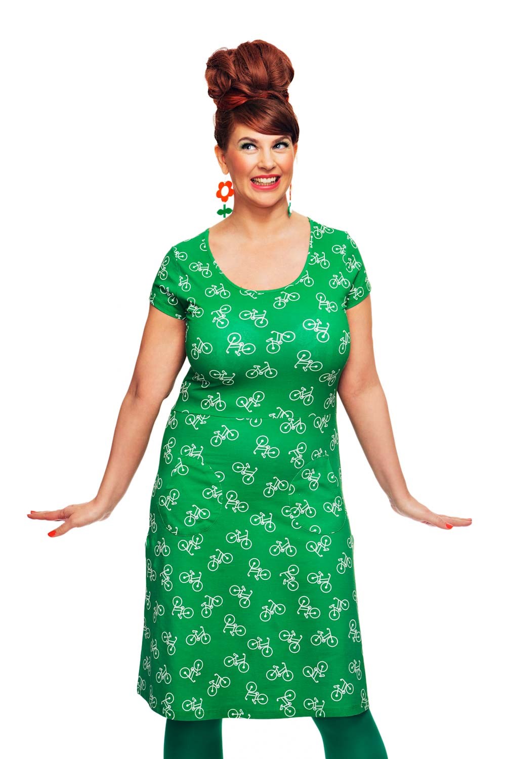 Asta dress Cykeltur Grön