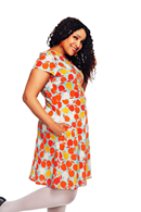 Siv dress Äppelriket | Apple print summer dress in cotton