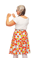 Sonja skirt Äppelriket - apple print skirt for summer in cotton poplin