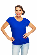 Cissi och Selma Ylva top Kobolt | Blue boat neck summer blouse
