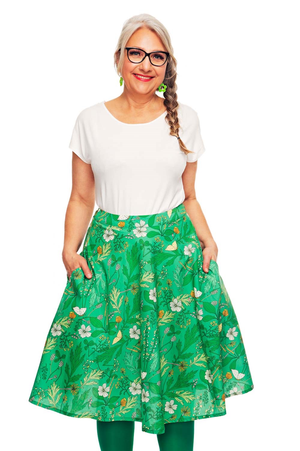 Solbritt skirt Ogräs Grön