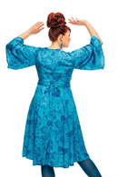 Gullan dress Rörelse Blå | Empire-cut party dress with butterfly sleeves
