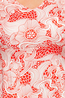 Greta dress Rörelse Röd - Red floral print maxi dress in Lyocell