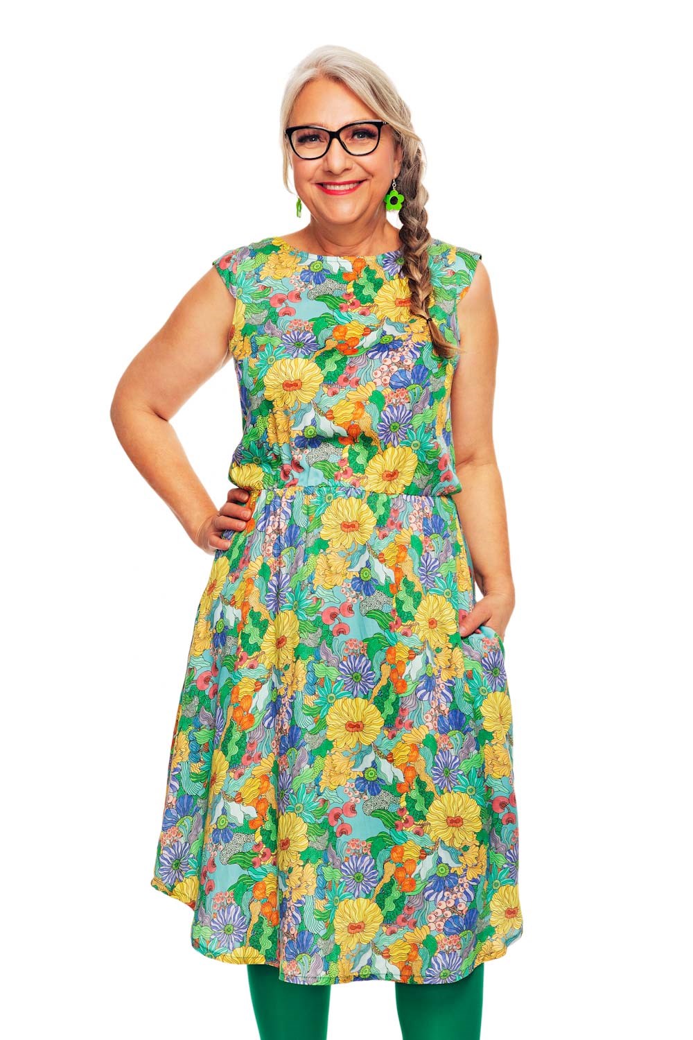 Malin dress Illusion Färgglad