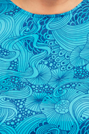 Elsie top Rörelse Blå - Blue floral print blouse in lyocell