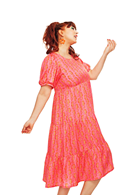 Ida dress Sjöhästar - Pink dress with seahorses
