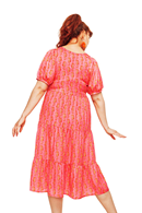 Ida dress Sjöhästar - Pink dress with seahorses