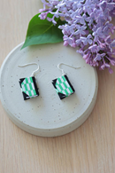 Bookie Earrings Green arrow - miniature books