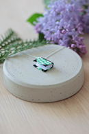 Necklace Green arrow - miniature book