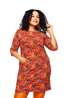 Doris klänning Vår gata orange