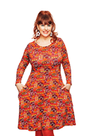 Kajsa dress Vår gata orange