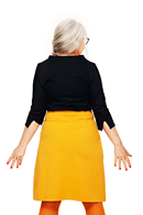 Majken skirt Jeans gul